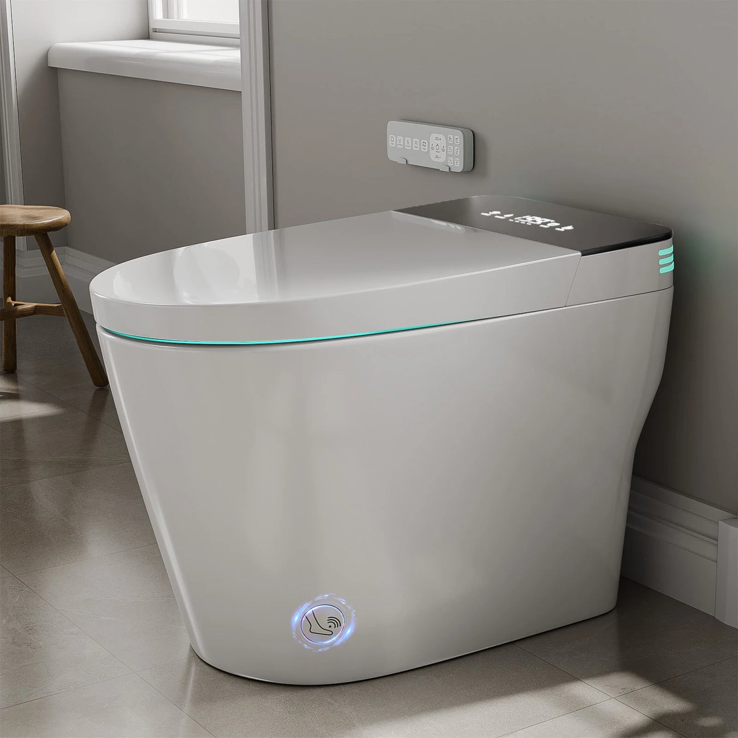 Smart Toilet With Built-in Warm Water Bidet