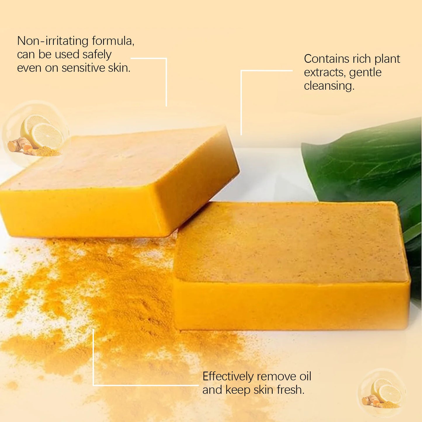 Turmeric Skin Brightening & Moisturizing Soap With Cleansing Pads