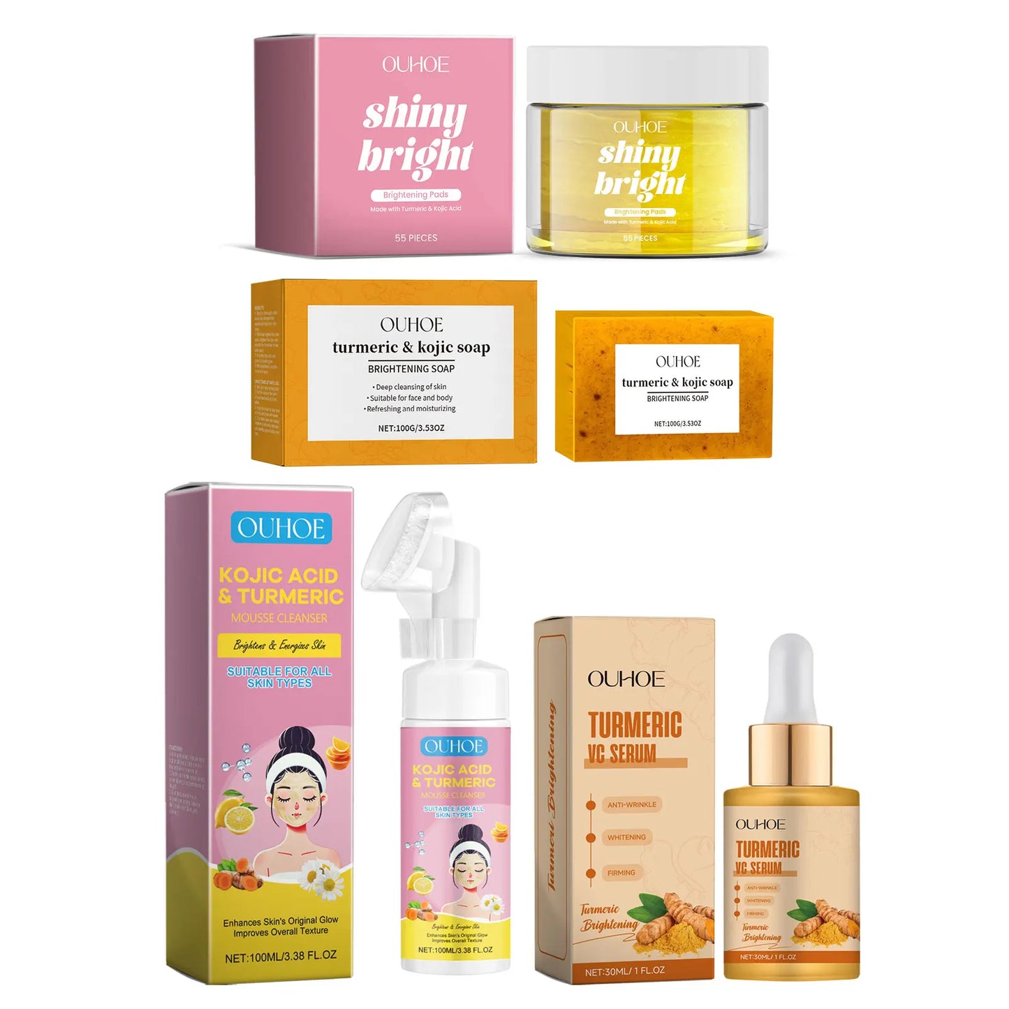 Turmeric Skin Brightening & Moisturizing Soap With Cleansing Pads