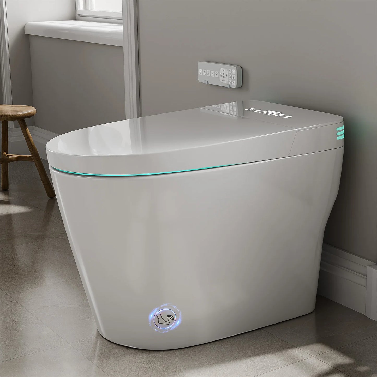 Smart Toilet With Built-in Warm Water Bidet