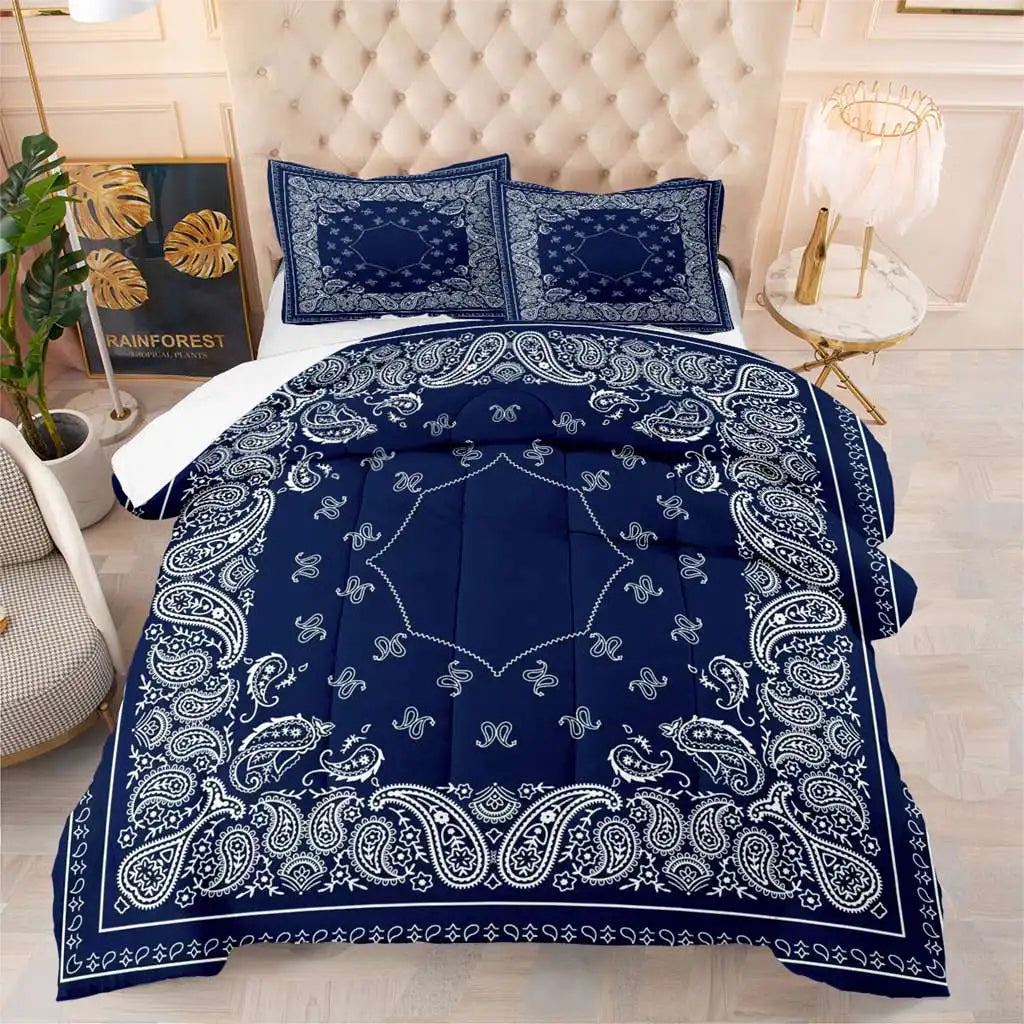 Western Bohemian Paisley Comforter Set