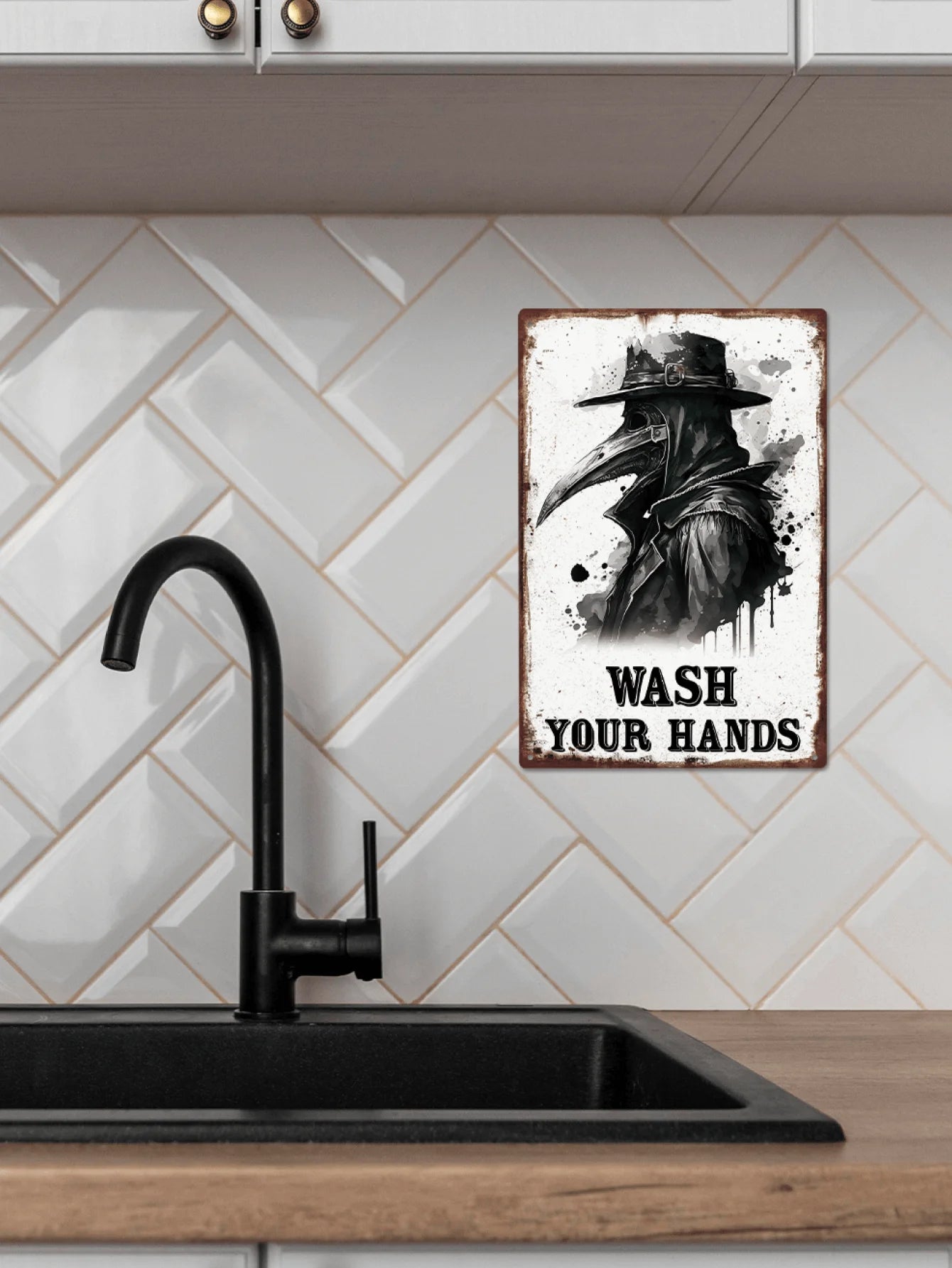 Retro Wash Your Hands Wall Art