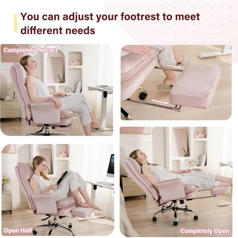 Modern High-Back Office Chair With Wheels