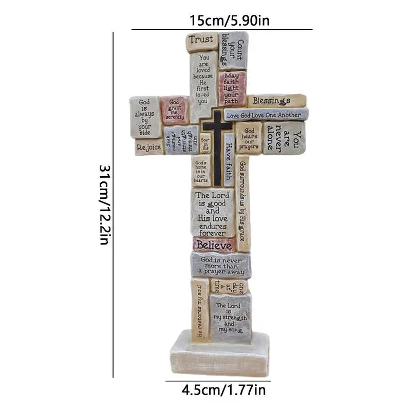 Inspirational Standing Cross (Christian Encouragement)
