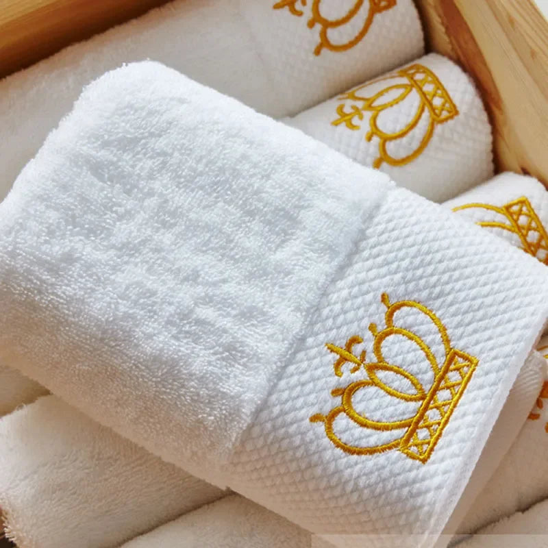 Crown Embroidered Quality Towel & Washcloth Set