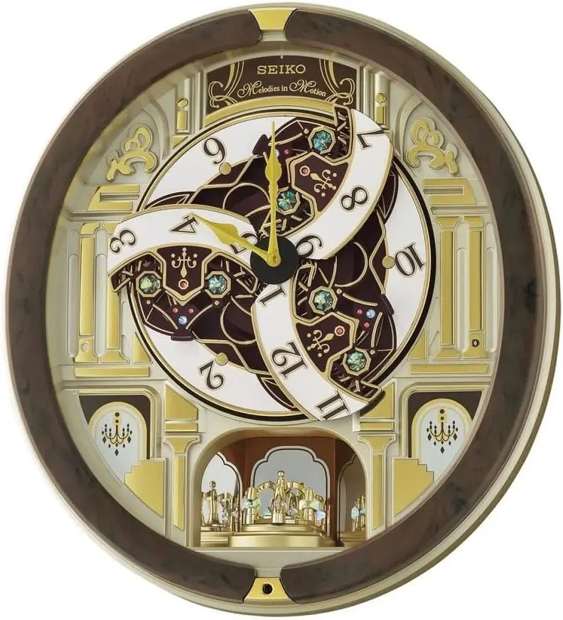 Golden Chandelier Melodies In Motion Wall Clock
