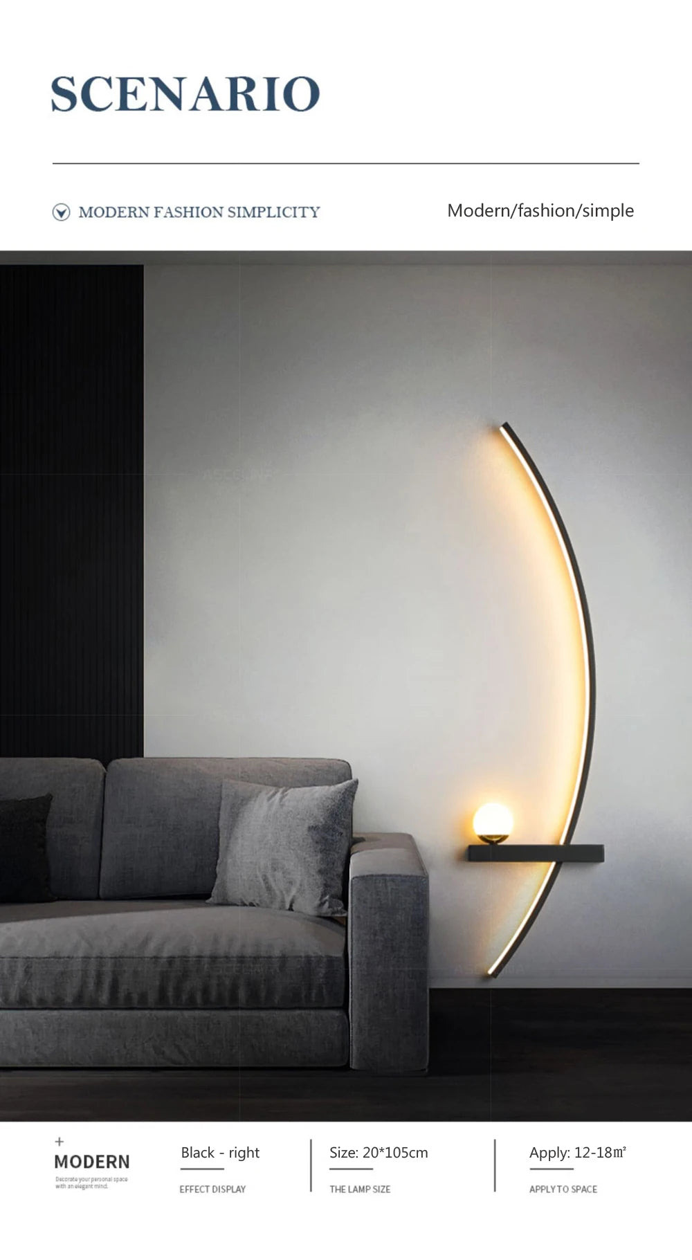 Smart LED Wall Sconces With Remote Control