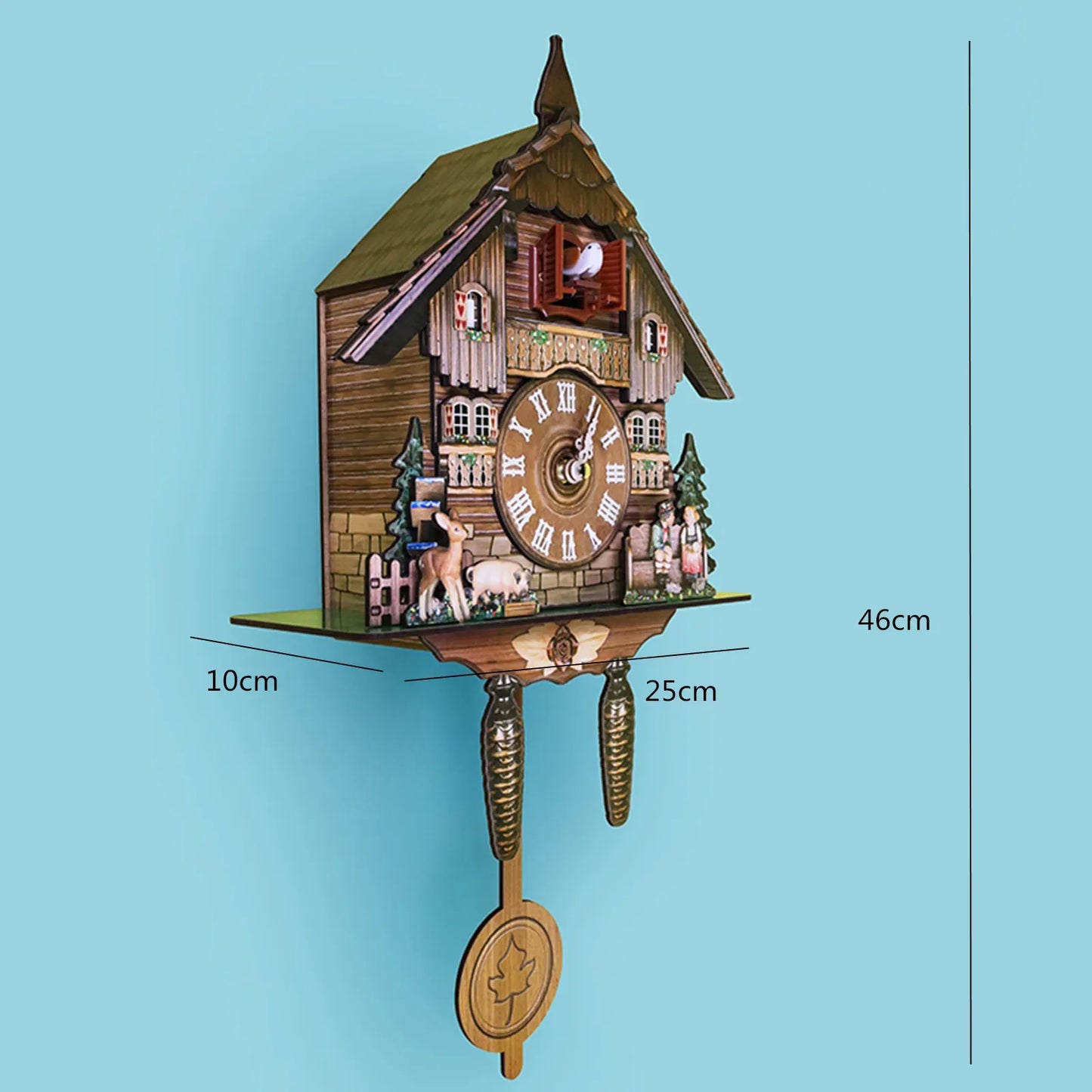 Cuckoo Clock With Adjustable Volume (Hourly Chime)