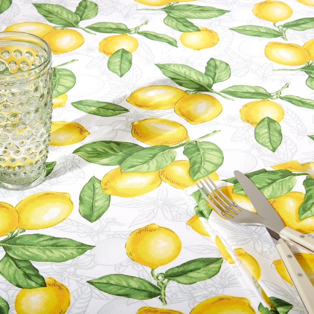 Lemon Pattern Cotton Tablecloth (Everyday Use)