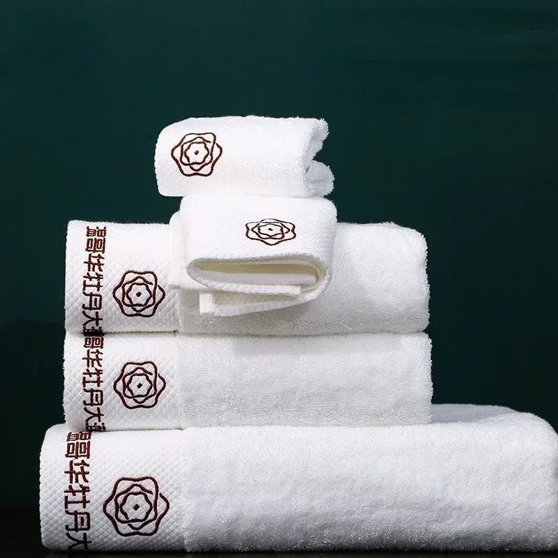 Crown Embroidered Quality Towel & Washcloth Set