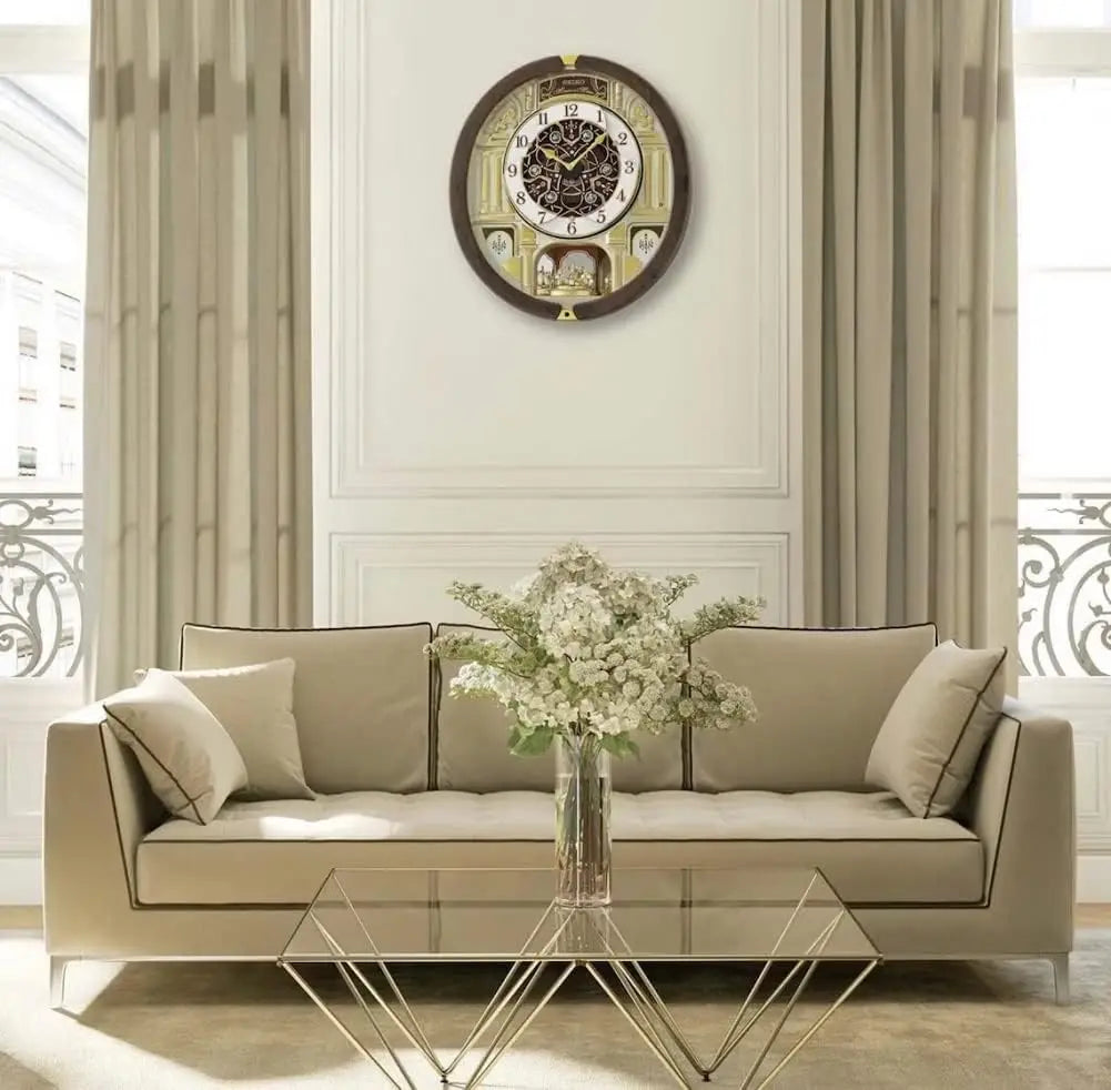 Golden Chandelier Melodies In Motion Wall Clock