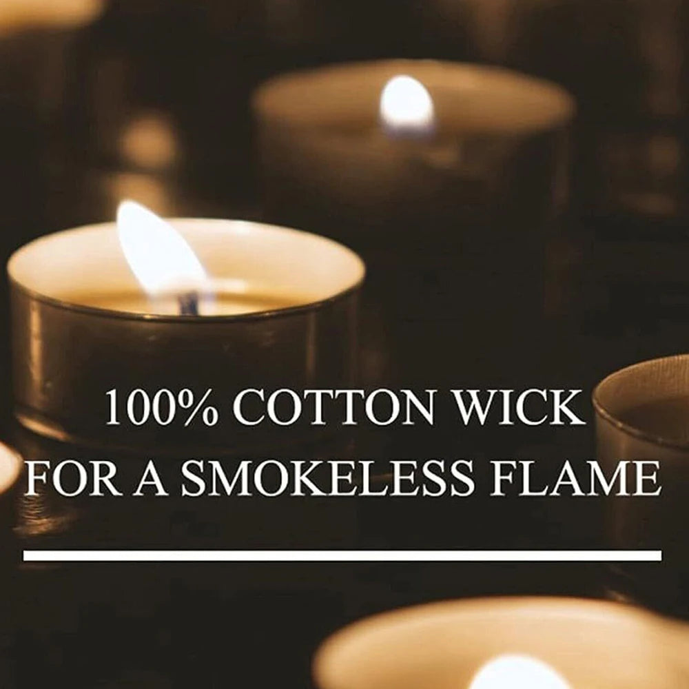 200 Pack White Dripless Tea Night Light Candles (Unscented)