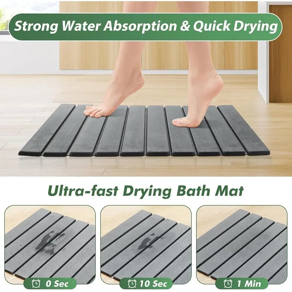 Absorbent Non-Slip Stone Mat Set