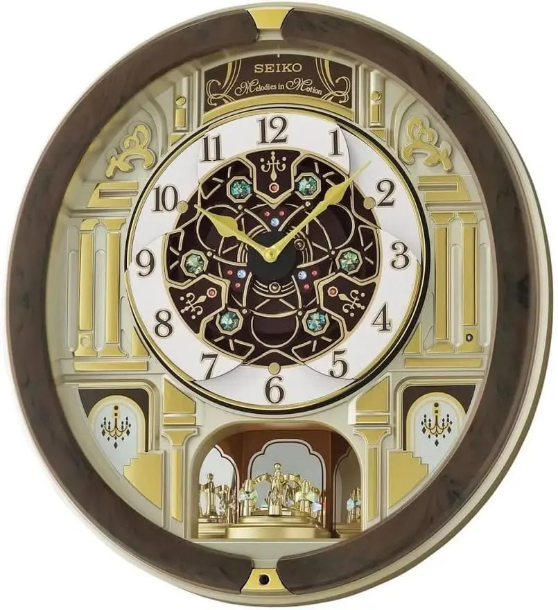 Golden Chandelier Melodies In Motion Wall Clock