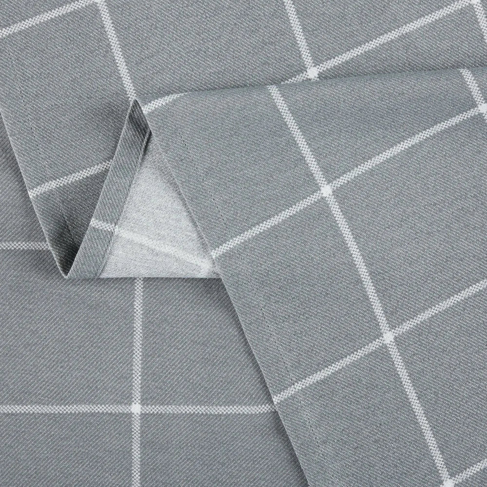 Elegant Windowpane Cotton Polyester Tablecloth (Easy Care)
