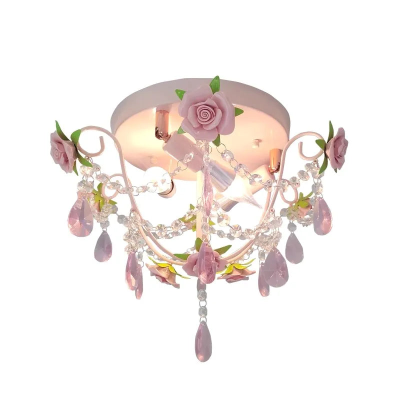 Pink Rose Bouquet Ceiling Room Decor