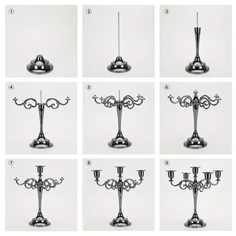 Five-Arm Matte Black Candelabra