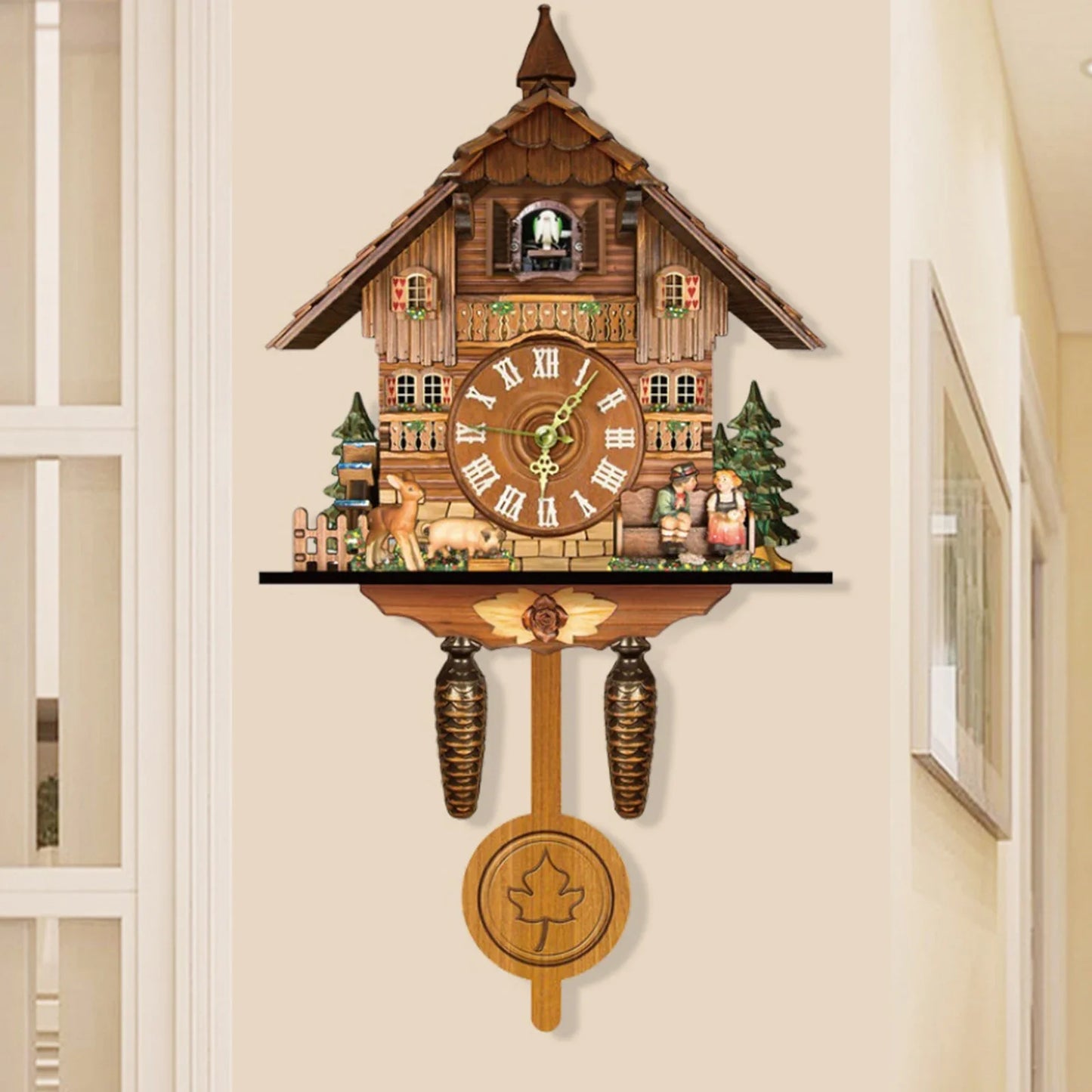 Cuckoo Clock With Adjustable Volume (Hourly Chime)