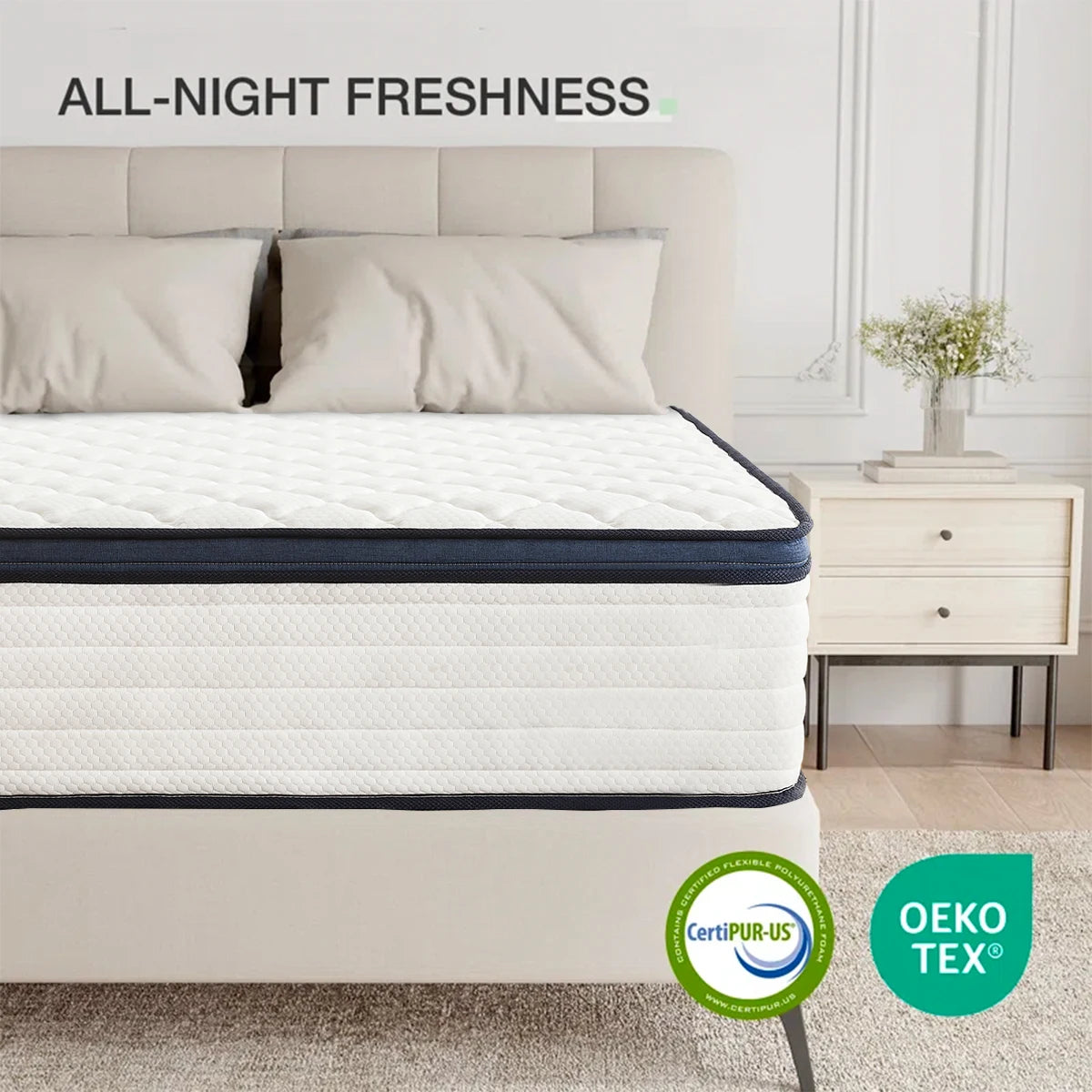 Queen Size Gel Memory Foam Hybrid Mattress