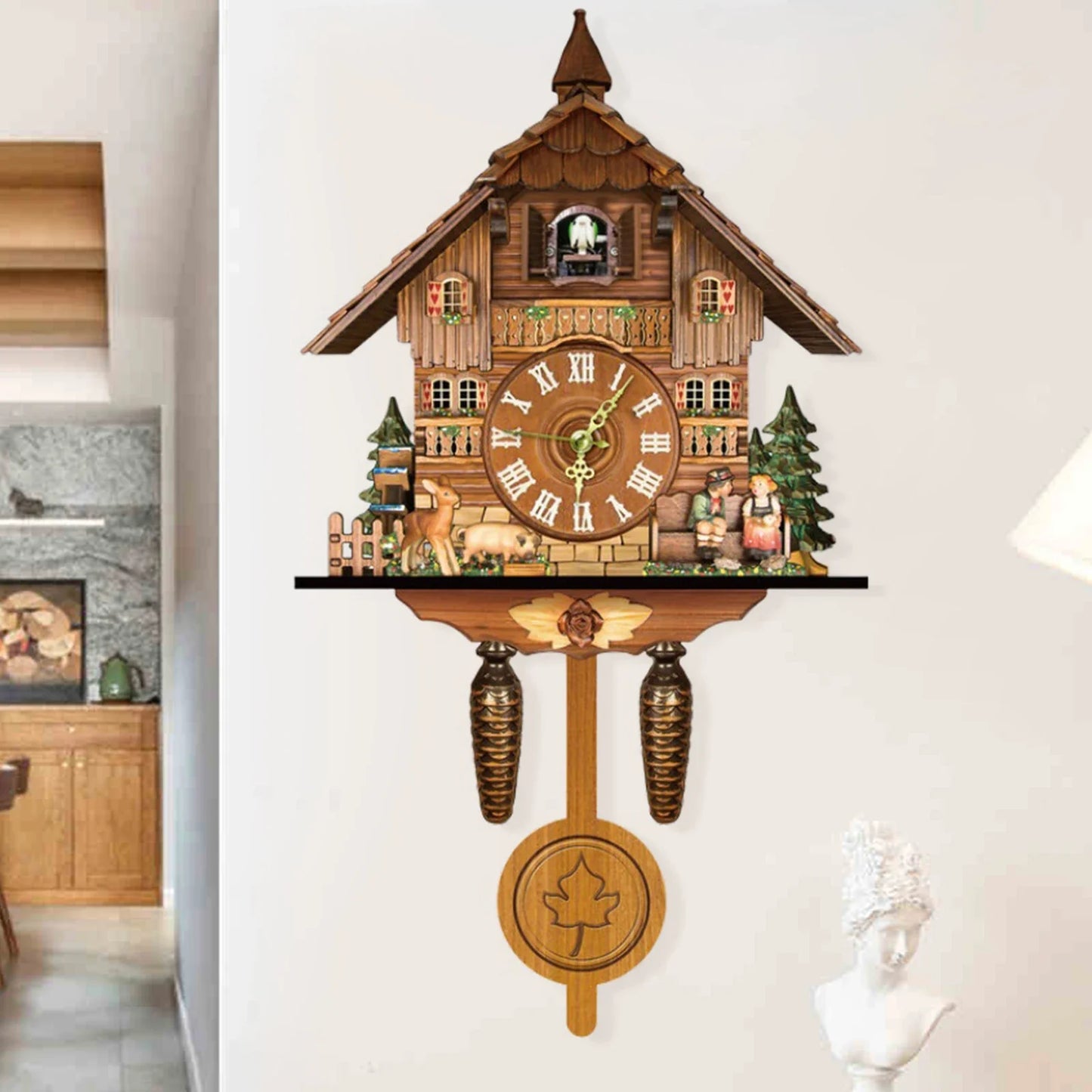 Cuckoo Clock With Adjustable Volume (Hourly Chime)