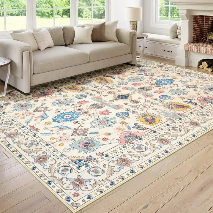 Bohemian Ultra-Thin Vintage Stain Resistant Indoor Carpet