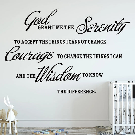 English"God Grant Me The Serenity " Wall Art