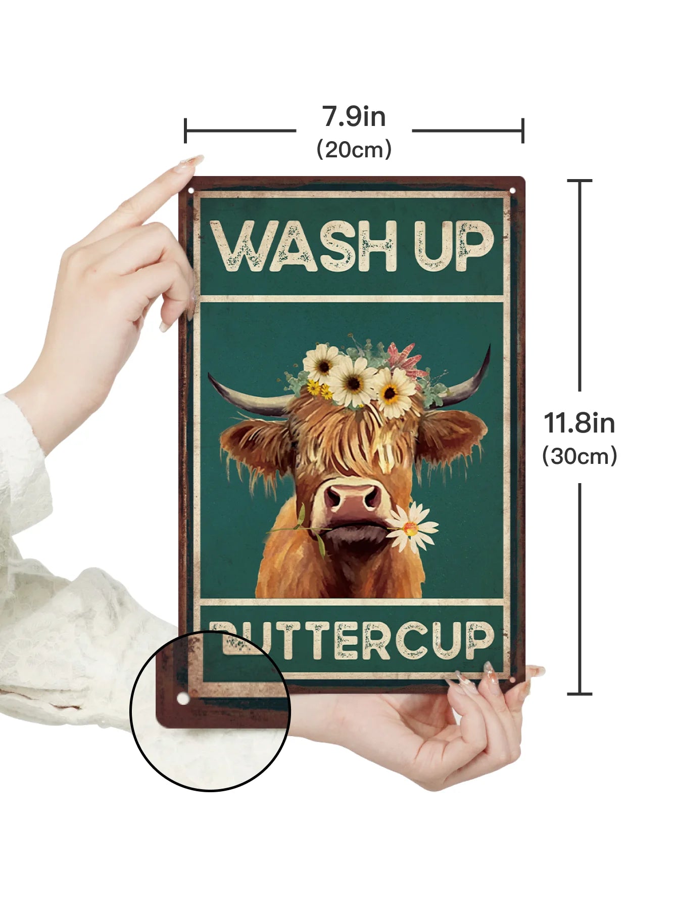 Vintage Farm-Themed Wall Plaque ( Tin Sign )