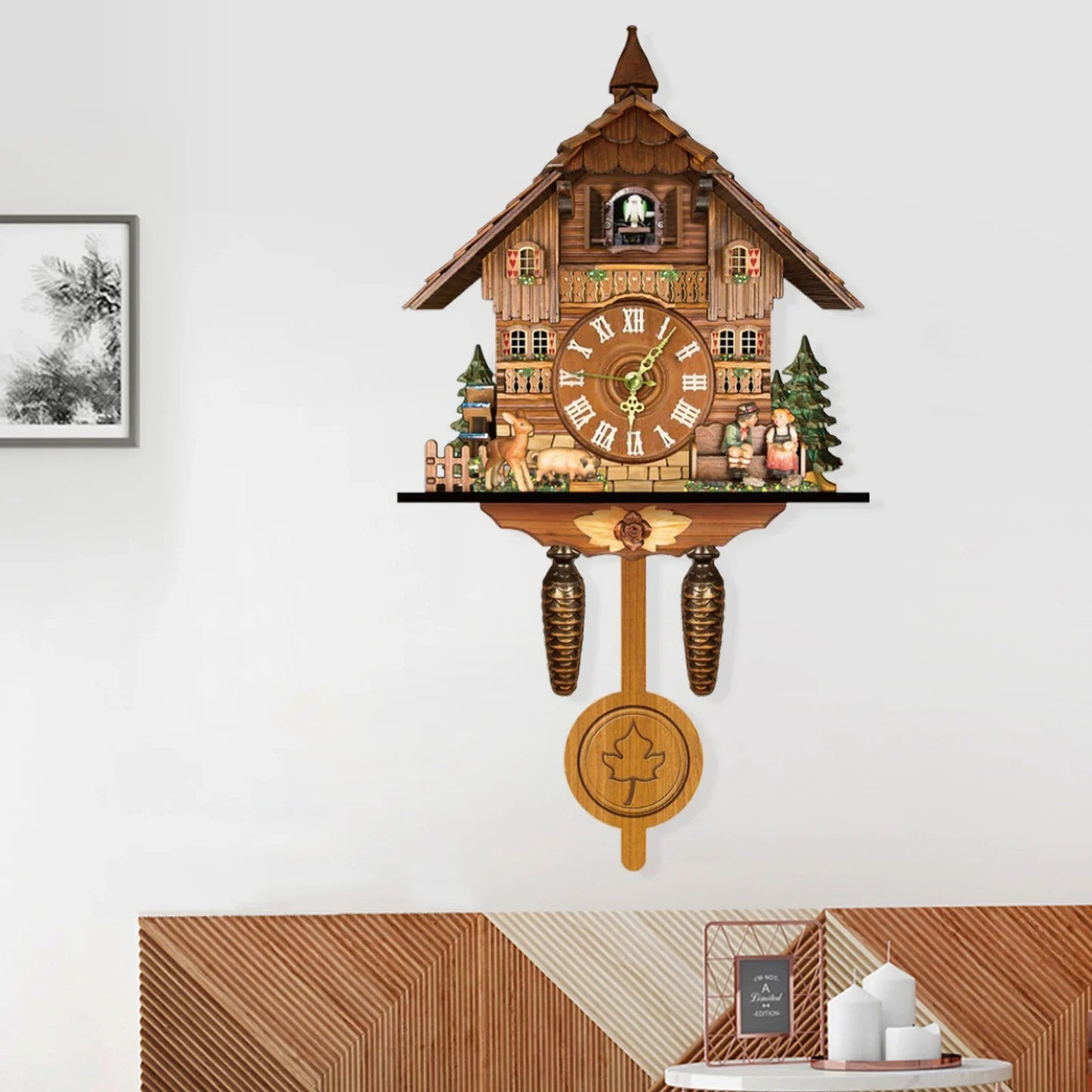 Cuckoo Clock With Adjustable Volume (Hourly Chime)