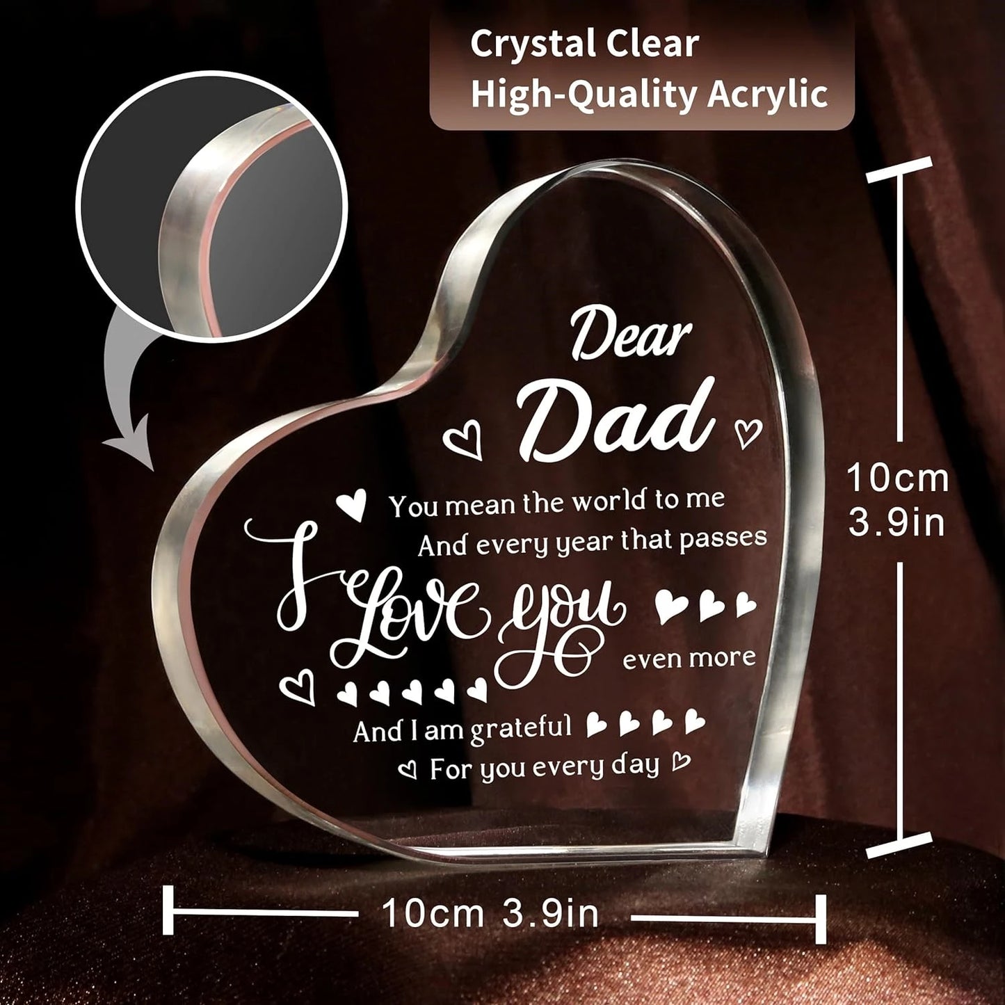 Engraved I Love You Dad Keepsake