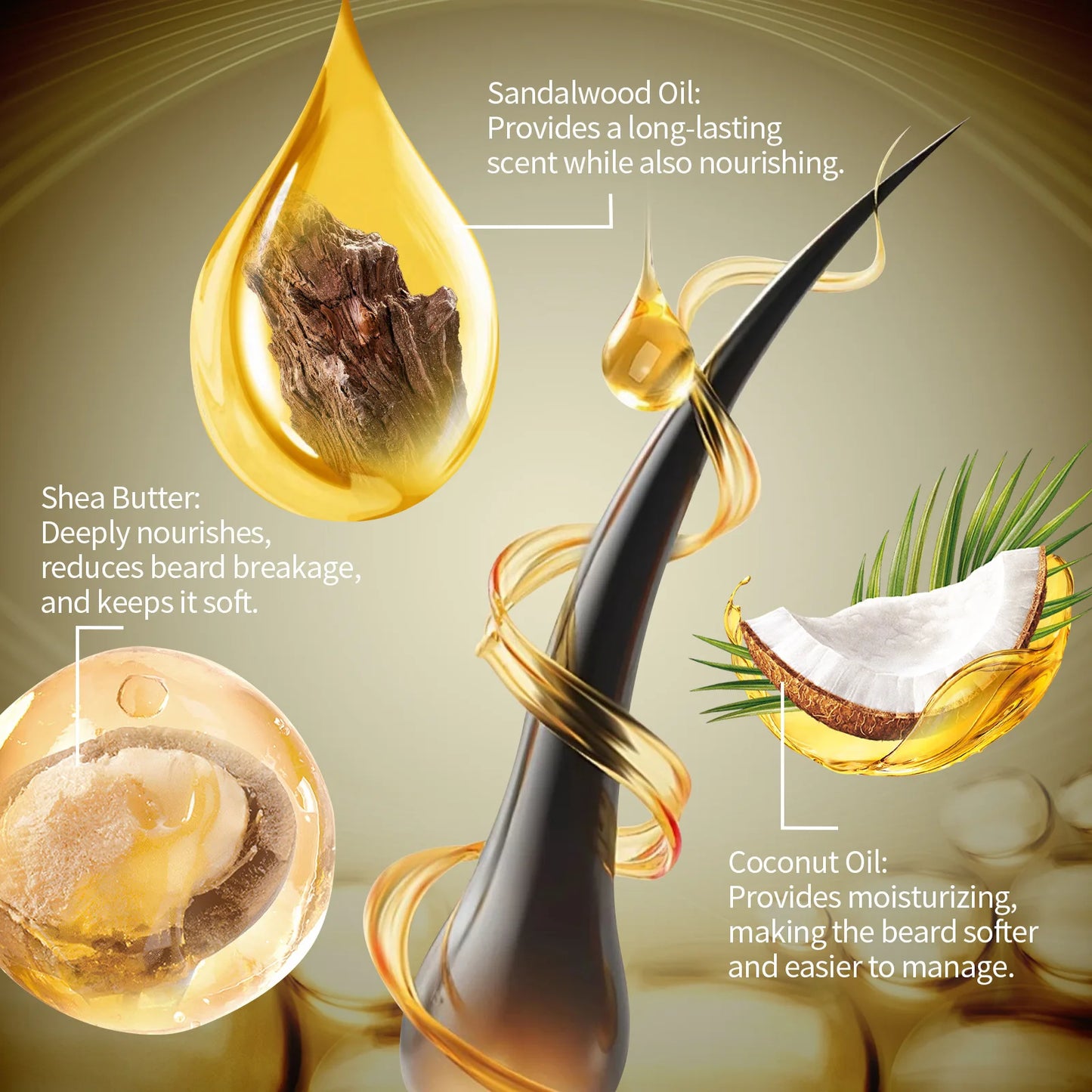 Men's Sandalwood Beard & Moustache Styling Set