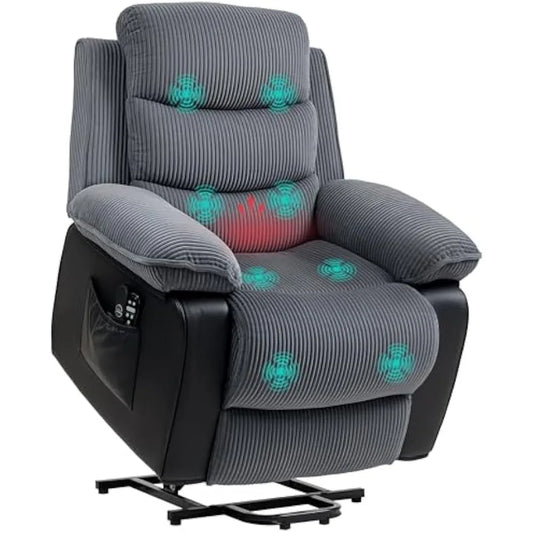 Electric Patchwork Massaging Recliner Lift Chair