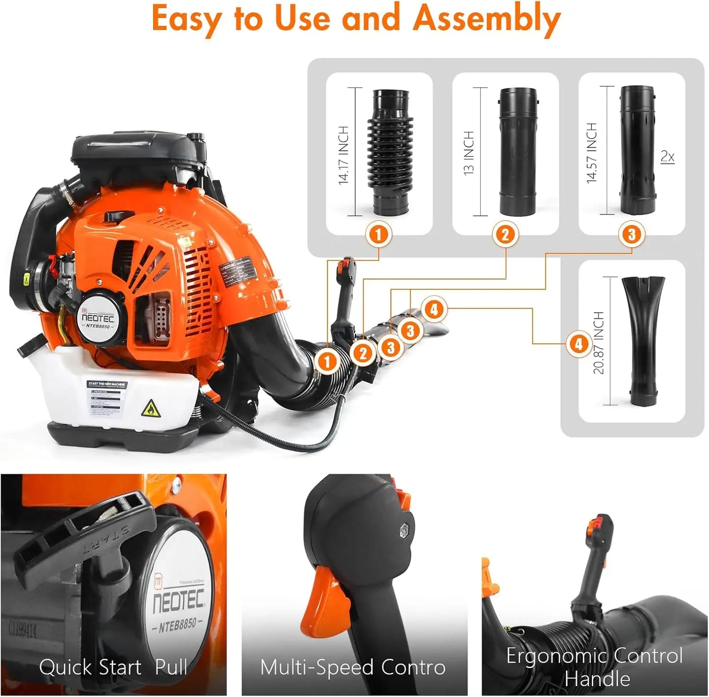 75.6cc Gas Leaf Blower Backpack Leaf Blower