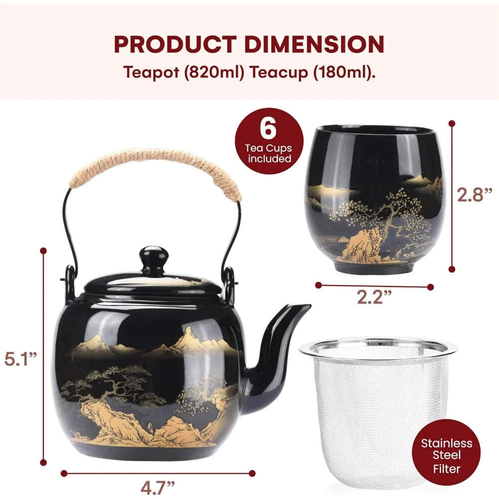 Ceramic Porcelain Tea Party Set With Cups