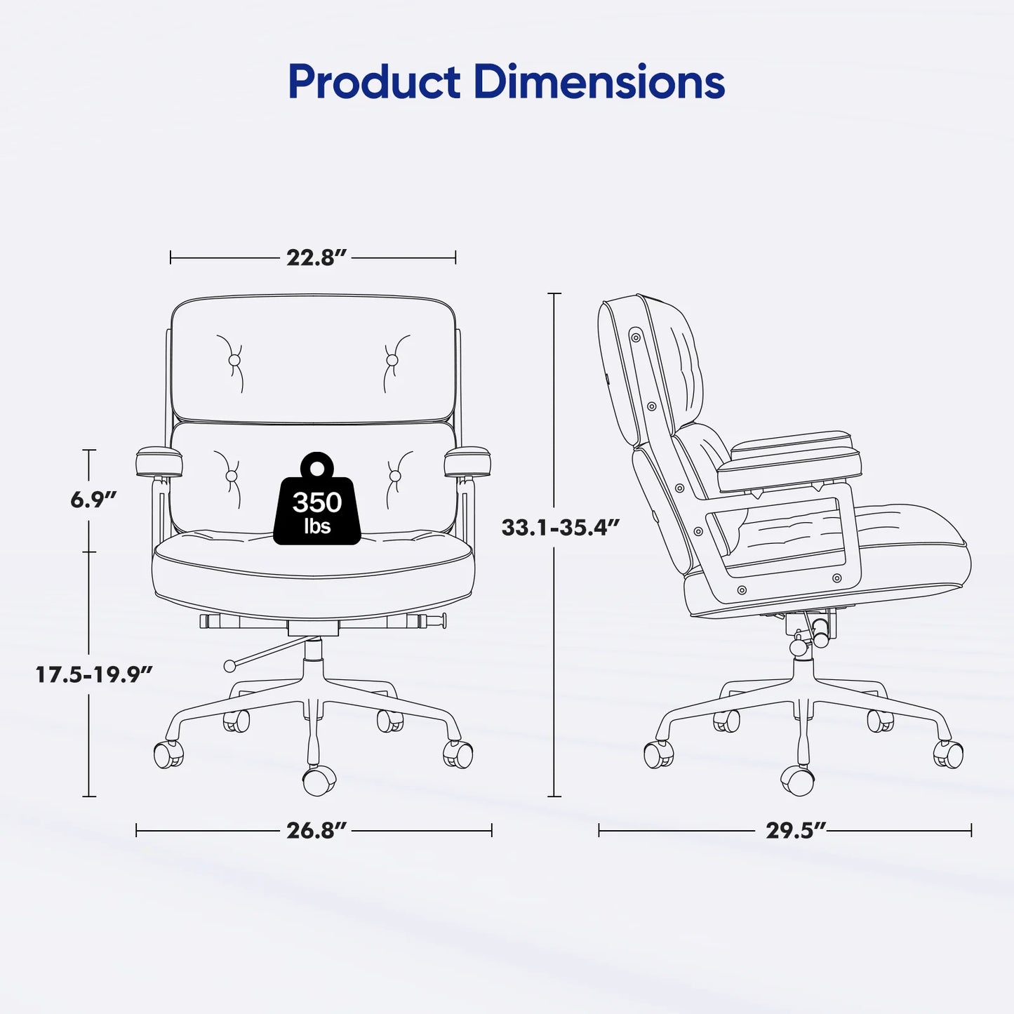 Leather Ergonomic Swivel Office Chair