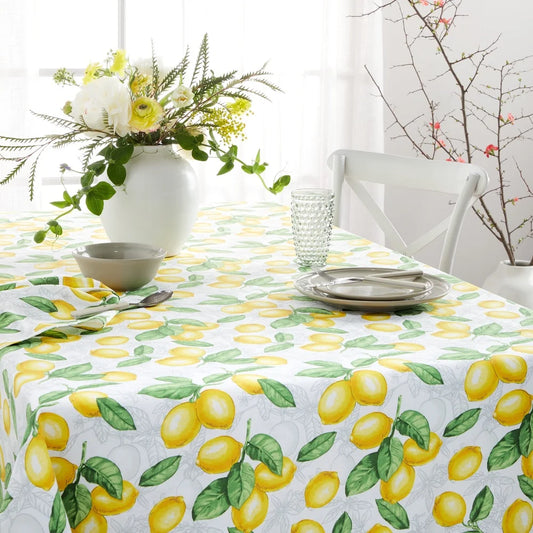 Lemon Pattern Cotton Tablecloth (Everyday Use)