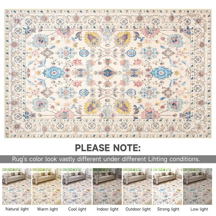 Bohemian Ultra-Thin Vintage Stain Resistant Indoor Carpet