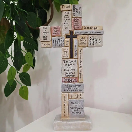 Inspirational Standing Cross (Christian Encouragement)