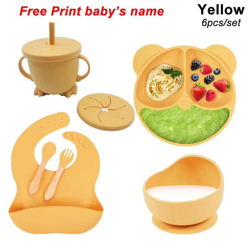 Personalized Name Tableware For Kids & Baby Feeding Set