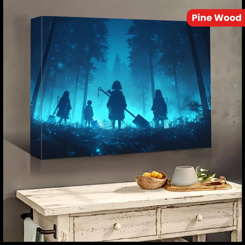 Blue Jesus Lamb Canvas Wall Art