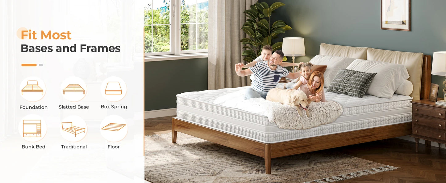 Full Size Mattress with Memory Foam and Pocket Spring