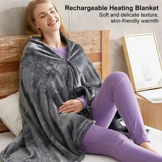 USB Electric Wearable Heating Lap Blanket for Household and Office