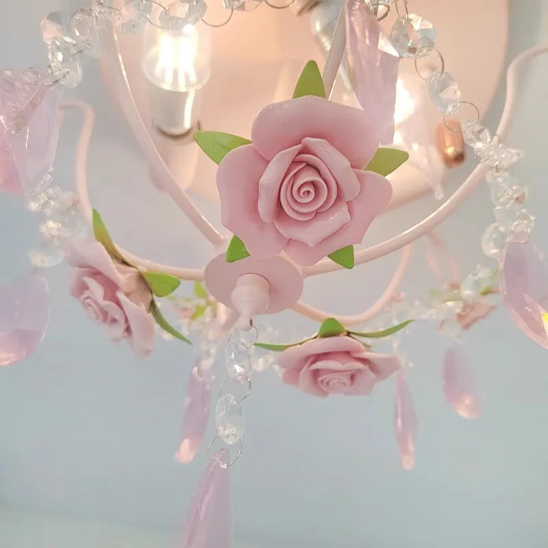 Pink Rose Bouquet Ceiling Room Decor