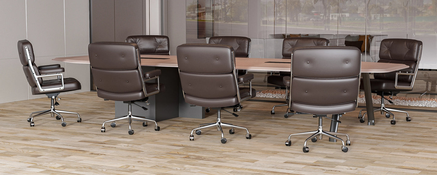 Leather Ergonomic Swivel Office Chair