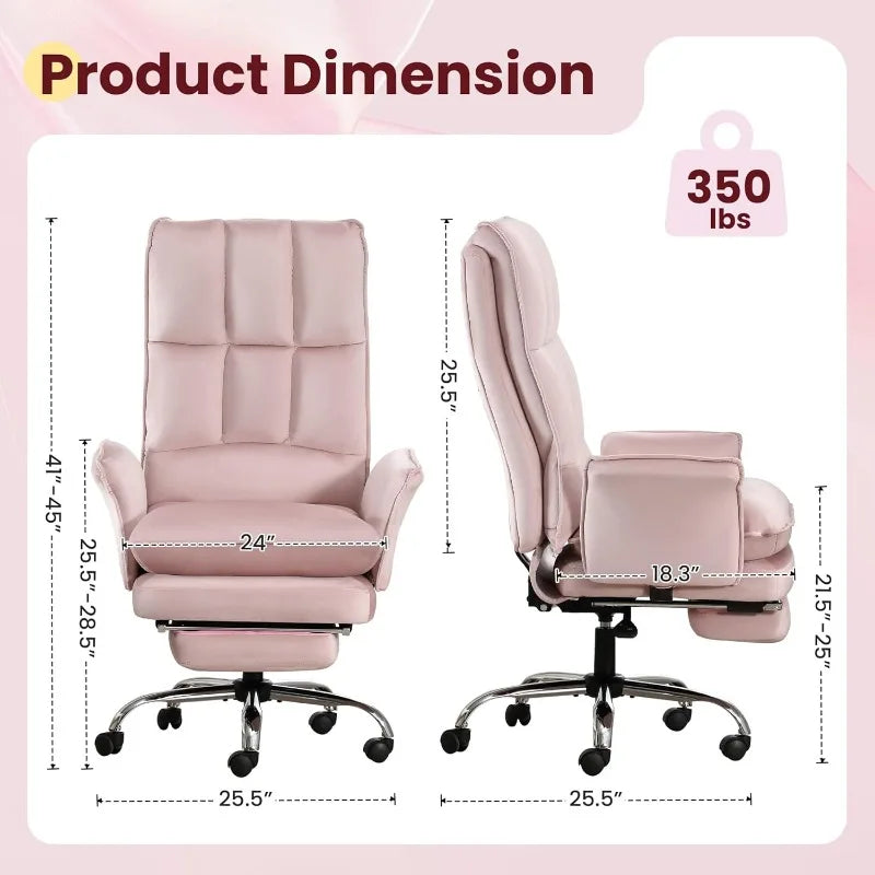 Modern High-Back Office Chair With Wheels