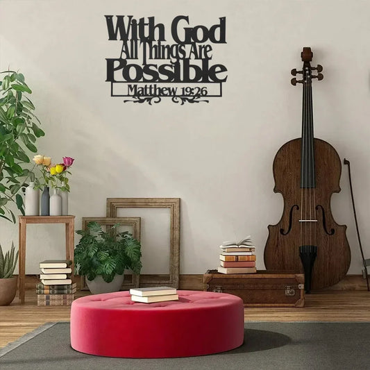 "With God All Things Are Possible " Wall Art