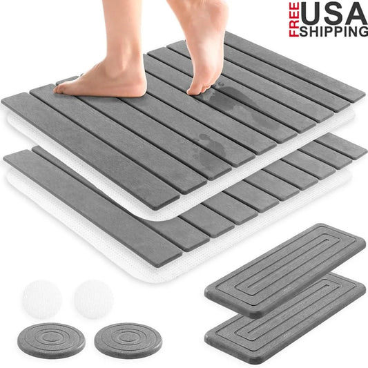 Absorbent Non-Slip Stone Mat Set