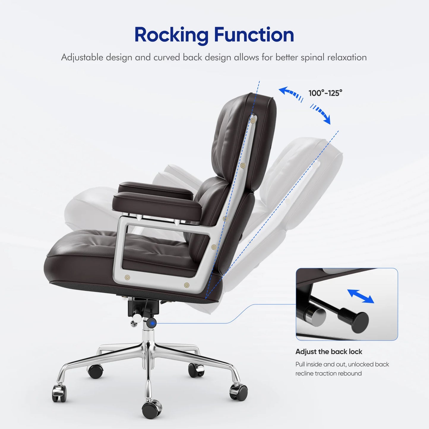 Leather Ergonomic Swivel Office Chair