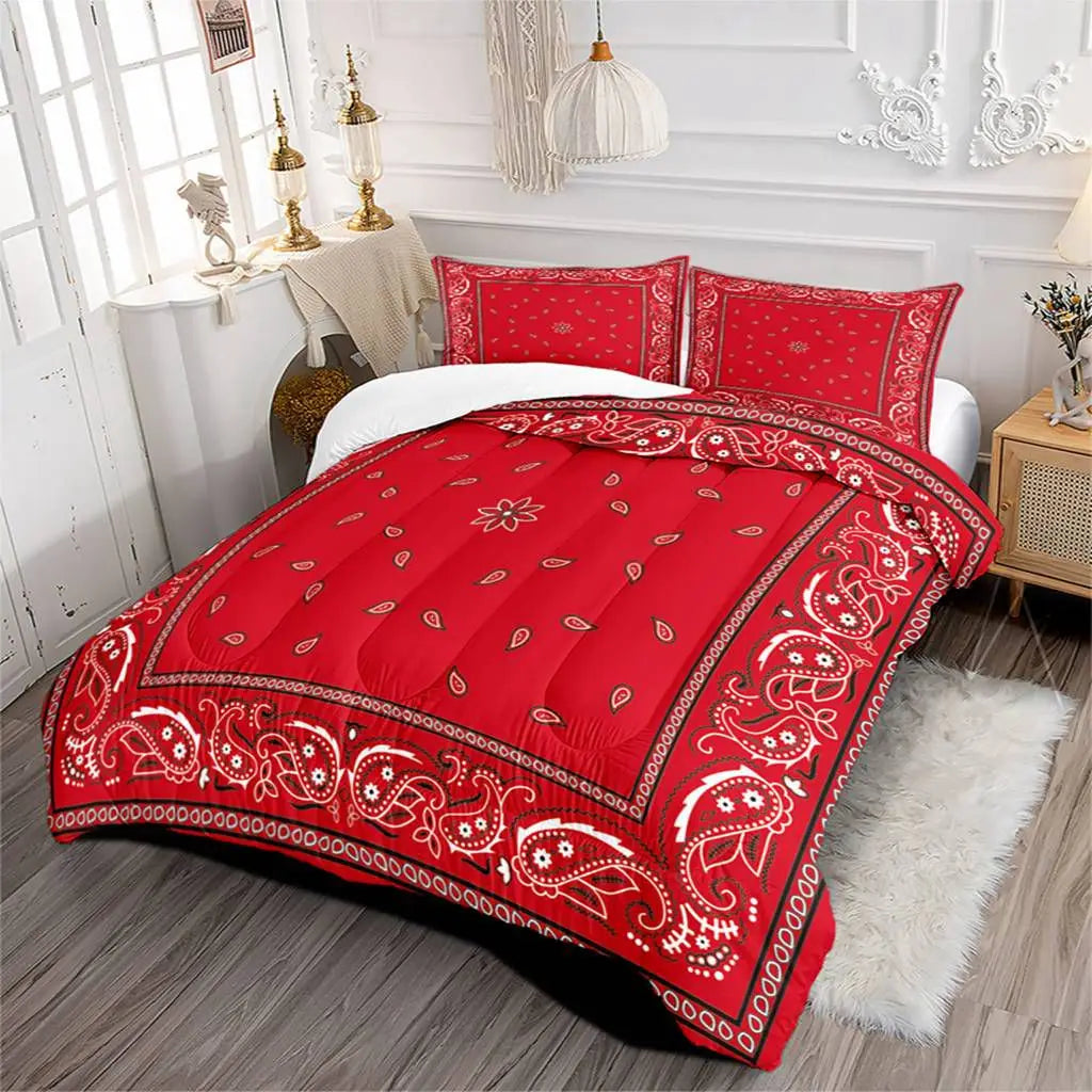 Western Bohemian Paisley Comforter Set