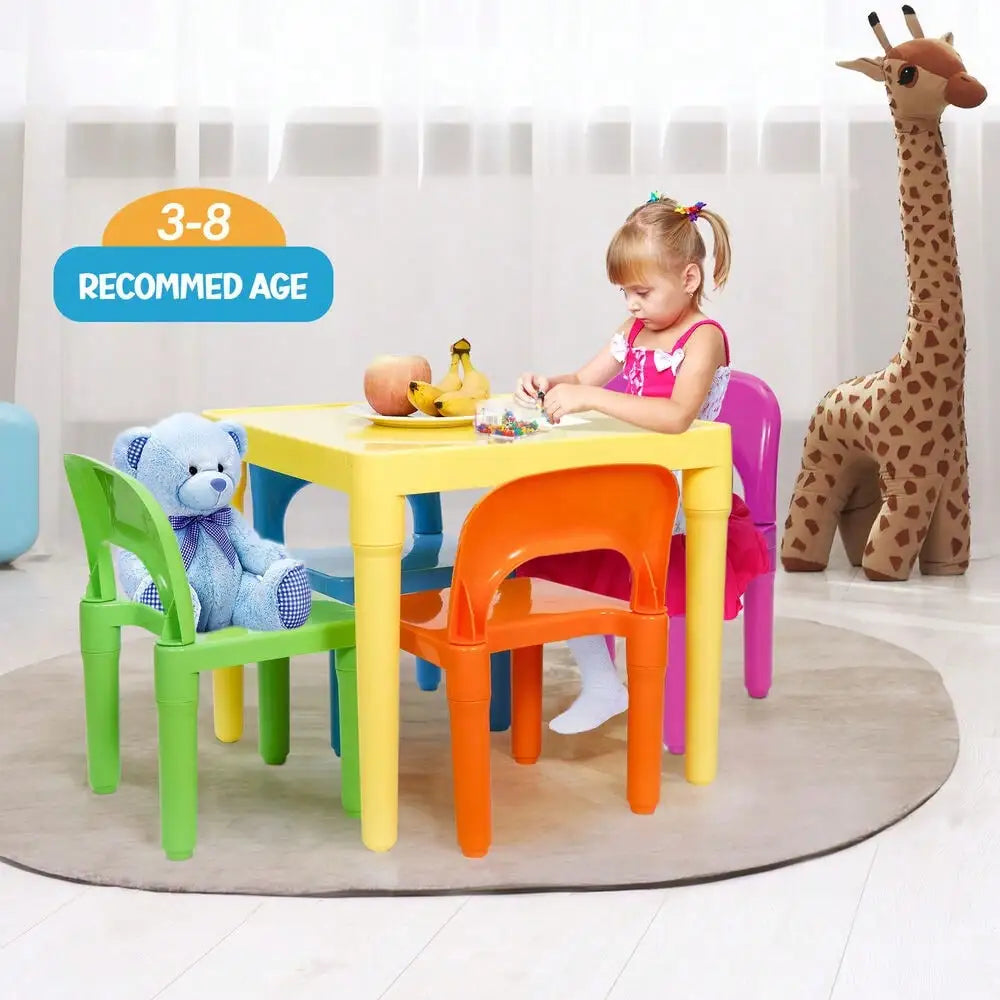 Multicolor Kids Table & Chair Play Set