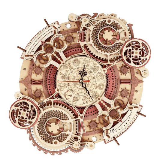 3D Wooden Clock Puzzle Set
